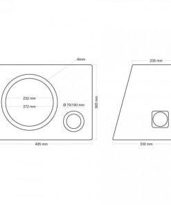 Ohišje za nizkotonec univerzalno OA1240-BR 4