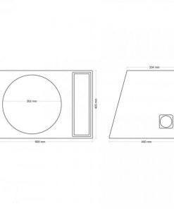 Ohišje za nizkotonec univerzalno OA1570S (črno) 4