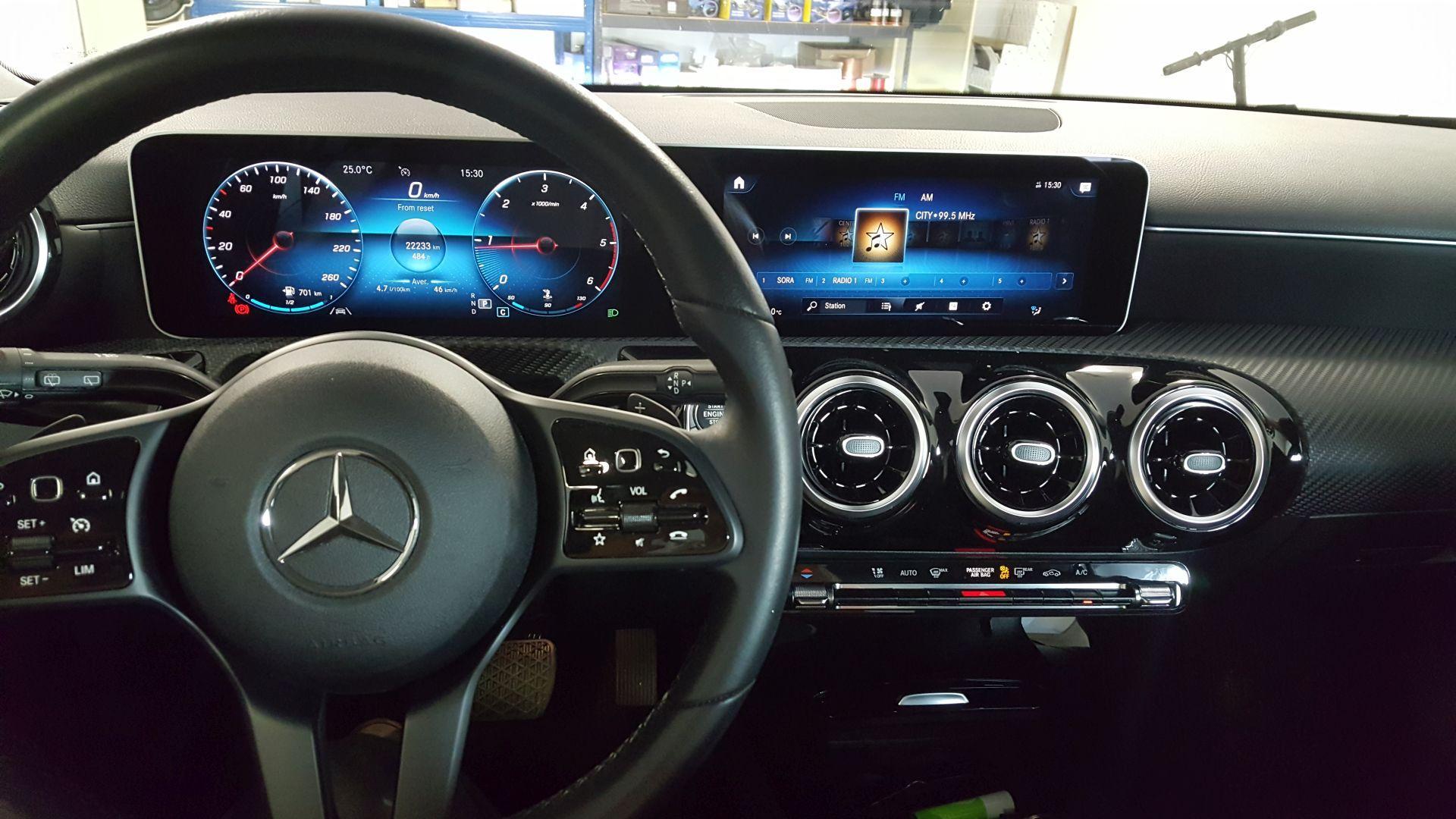 Mercedes A (W177): vzvratna kamera na MBUX sistem 2