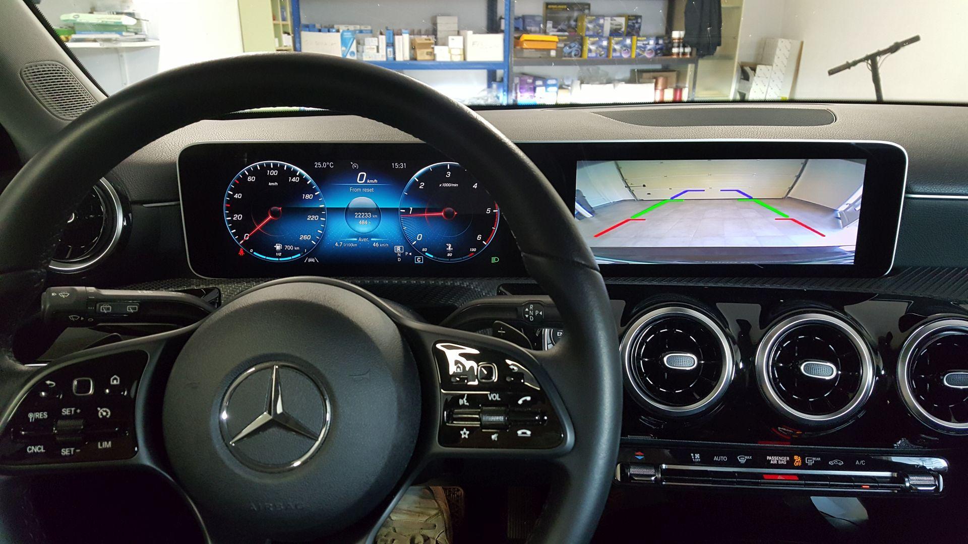 Mercedes A (W177): vzvratna kamera na MBUX sistem 4